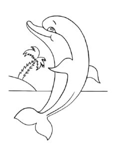 Дельфин картинки раскраски (23)