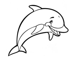 Дельфин картинки раскраски (27)