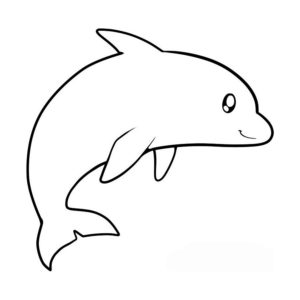 Дельфин картинки раскраски (34)