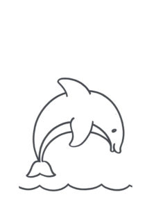 Дельфин картинки раскраски (35)