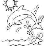 Дельфин картинки раскраски (42)
