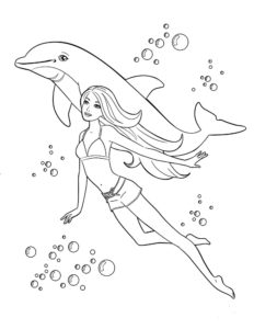 Дельфин картинки раскраски (43)