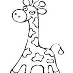 Жираф картинки раскраски (10)