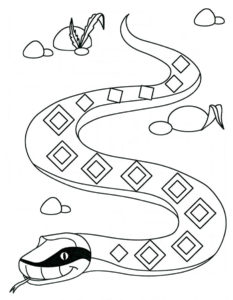 Змеи картинки раскраски (6)