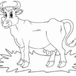 Корова картинки раскраски (12)