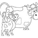 Корова картинки раскраски (8)
