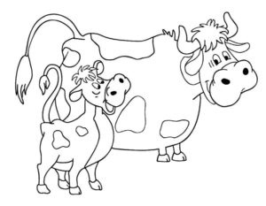 Корова картинки раскраски (8)