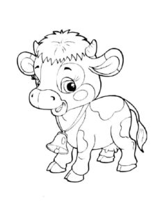 Корова картинки раскраски (9)