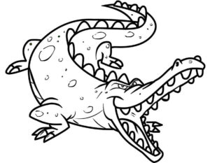 Крокодил картинки раскраски (9)