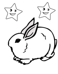 Кролик картинки раскраски (12)