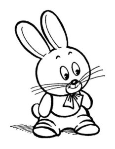 Кролик картинки раскраски (3)