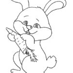Кролик картинки раскраски (4)