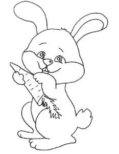 Кролик картинки раскраски (4)