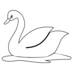 Лебедь картинки раскраски (10)