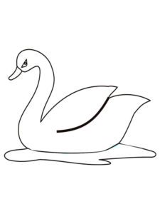 Лебедь картинки раскраски (10)