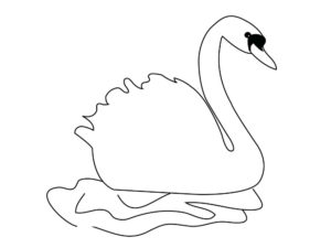 Лебедь картинки раскраски (17)
