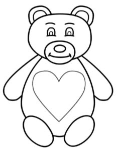 Медведи и мишки картинки раскраски (8)