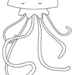 Медуза картинки раскраски (42)