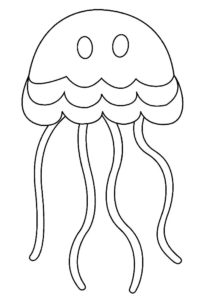 Медуза картинки раскраски (6)