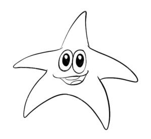 Морская звезда картинки раскраски (10)
