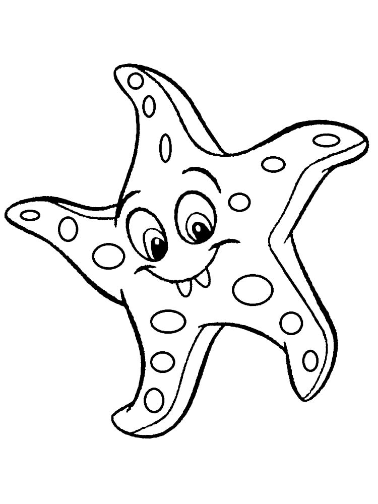 Морская звезда картинки раскраски (13)