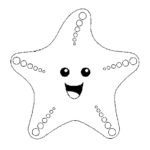 Морская звезда картинки раскраски (2)