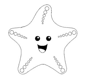 Морская звезда картинки раскраски (2)