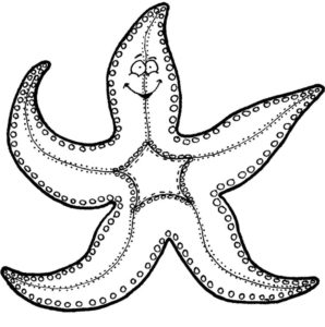 Морская звезда картинки раскраски (28)