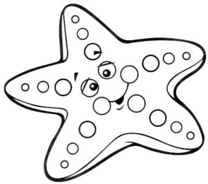 Морская звезда картинки раскраски (31)