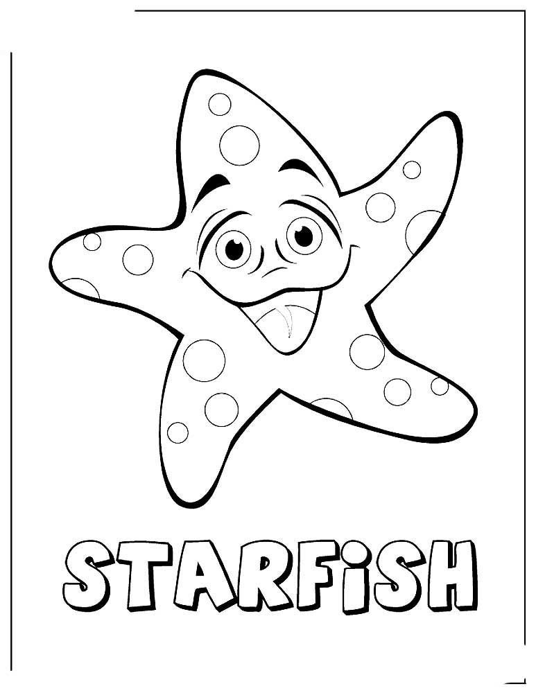 Морская звезда картинки раскраски (5)