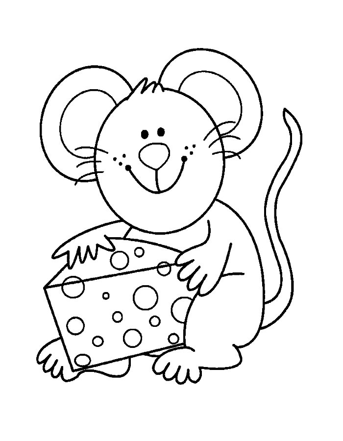 Мышонок картинки раскраски (1)