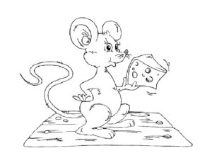 Мышонок картинки раскраски (27)