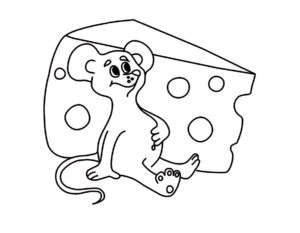 Мышонок картинки раскраски (3)