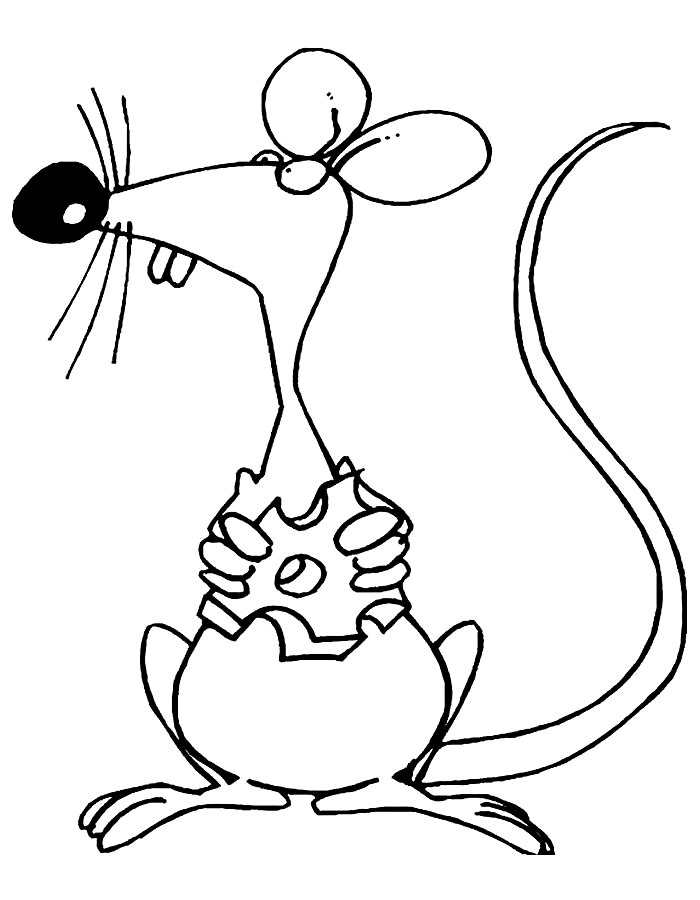 Мышонок картинки раскраски (4)