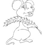 Мышонок картинки раскраски (7)