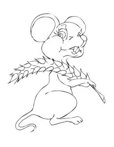 Мышонок картинки раскраски (7)
