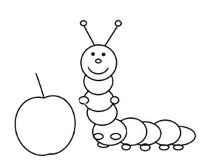 Насекомые гусеница картинки раскраски (3)