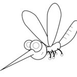 Насекомые комар картинки раскраски (36)