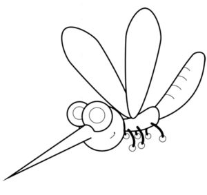 Насекомые комар картинки раскраски (36)