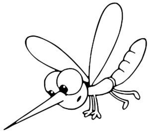 Насекомые комар картинки раскраски (38)