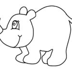 Носорог картинки раскраски (10)