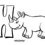 Носорог картинки раскраски (15)