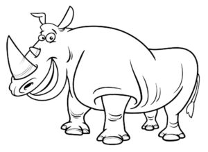 Носорог картинки раскраски (25)