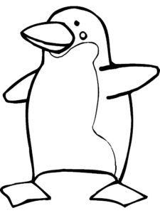 Пингвин картинки раскраски (13)