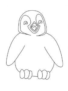 Пингвин картинки раскраски (15)