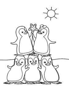 Пингвин картинки раскраски (33)