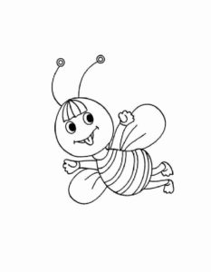 Пчела картинки раскраски (10)