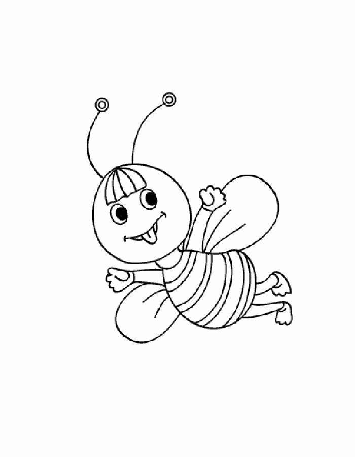 Пчела картинки раскраски (10)