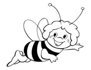 Пчела картинки раскраски (4)