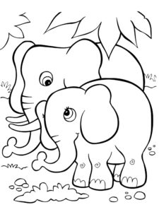 Слон картинки раскраски (16)